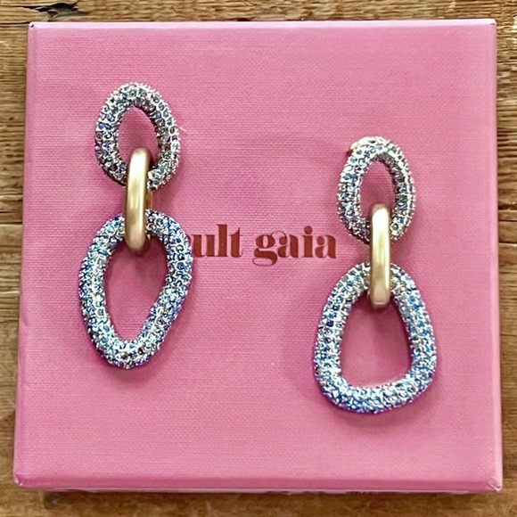 🌺🎉HP🎉🌺 NWT Reyes Crystal Earrings Light Sapphire - Picture 2 of 16